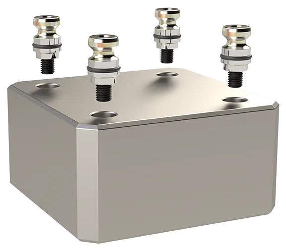 96mm Low Profile Adapter, Aluminum (Mounting: 4x M12 at 60° on